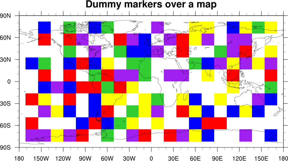 NCL Graphics: Polygons, Polymarkers, Polylines, Text